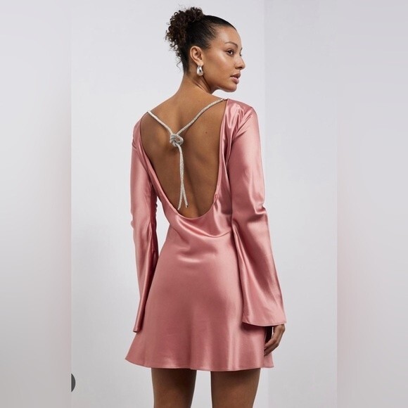 Cult Gaia Milla Open Back Mini Dress in Jaipur Size 6 NWT - Picture 2 of 8